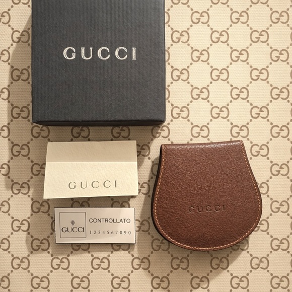 Gucci Brown Horseshoe Coin Pouch - Picture 2 of 8